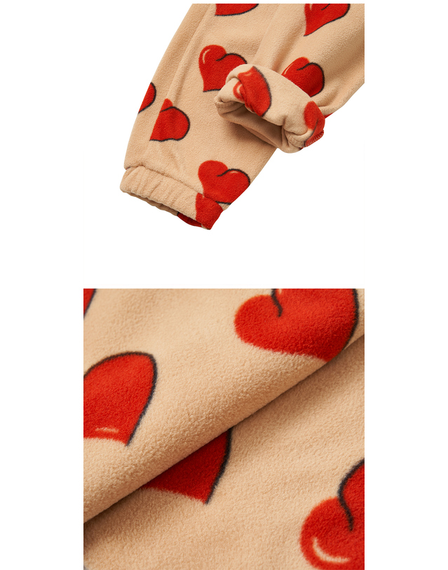 미니로디니 미니로디니 2271014113 (Hearts fleece trousers) 하트 플리스 아동 긴바지 착용컷