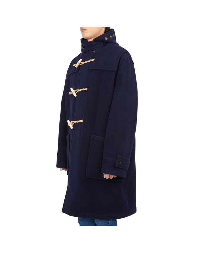 글로버올 글로버올 몬티 남성 후드 더플 코트 MC5750 52 NAVY 착용컷