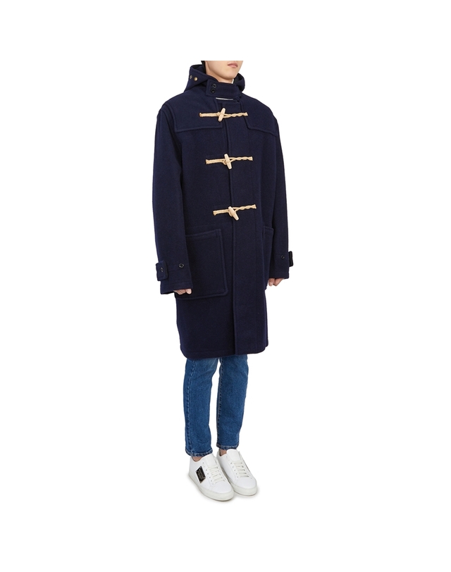 글로버올 글로버올 몬티 남성 후드 더플 코트 MC5750 52 NAVY 착용컷