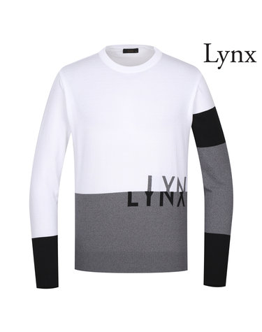 남성 컬러 배색 라운드 넥 긴팔 니트 L11C1SR104_WH