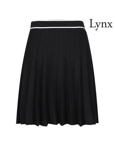 여성 플리츠 니트 큐롯 L21C1PC400_BK