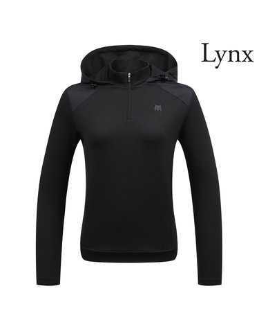 여성 스포츠 반집업 후드티셔츠 L21C3TH060_BK