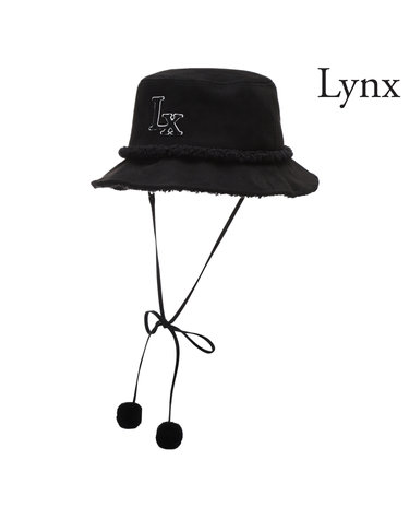 여성 스웨이드 뽀글이배색 벙거지 L21C4CP669_BK