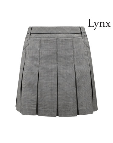 여성 체크 패턴 전체 주름 큐롯 L21D1PC273_BK
