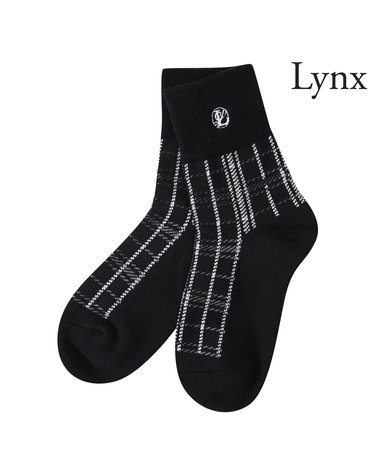 여성 타운 패턴 중목 양말 L21D3SC152_BK