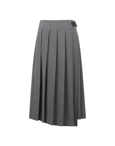 여성 사이드 버클 장식 맥시 스커트 L21D3PC181_MG