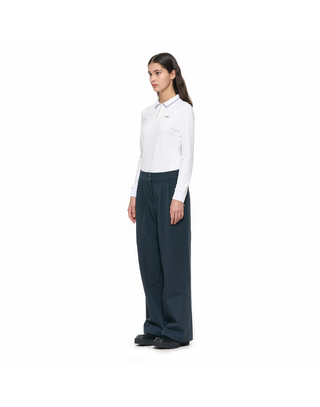브이트웰브 TWO TUCK WIDE FIT PANTS V21B3PT317_DG 착용컷