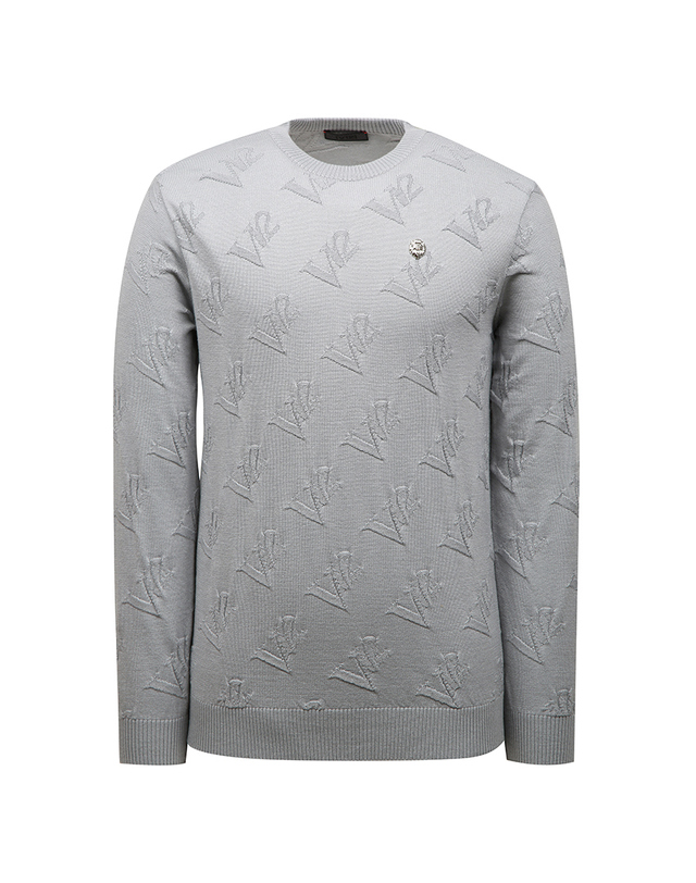 브이트웰브 MEN LOGO BASIC FULLOVER V11B3SR105_GY 착용컷