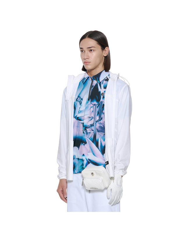 브이트웰브 WOVEN MIX FULL ZIPUP_V11B2TF052_WH 착용컷