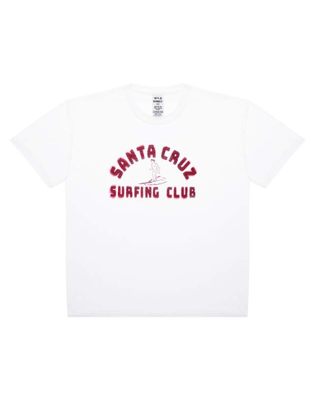 와일드 동키 와일드동키 T-SANTA CRUZ WHITE 공용 반팔티 착용컷