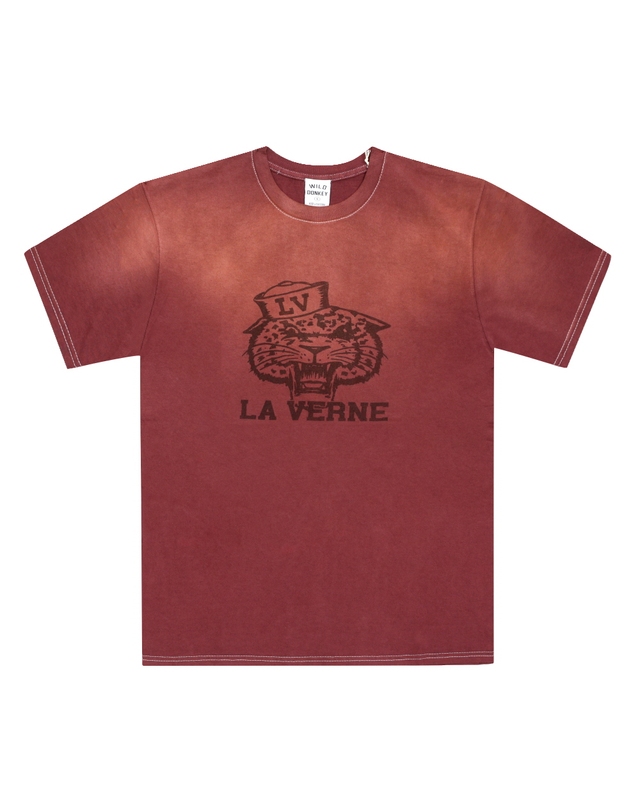 와일드 동키 와일드동키 T-LA VERNE FADED BRICK 공용 반팔티 착용컷