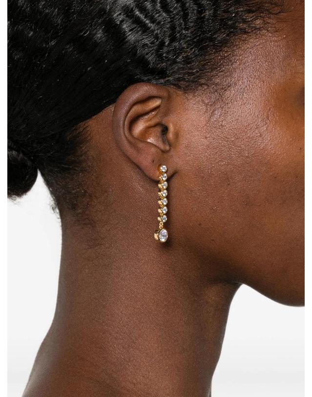 컴플리티드웍스 [해외직구] 컴플릿티드 웍스 zirconia and pearl asymmetric drop earrings 12219431125256 TP725556491 착용컷
