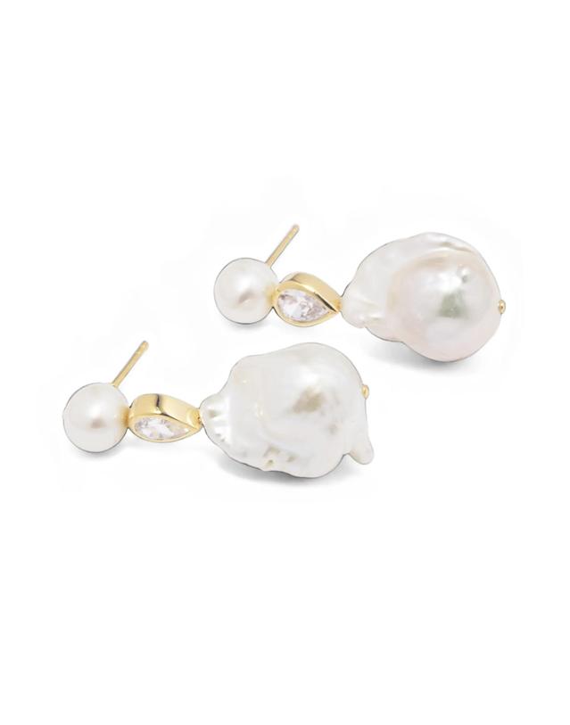 컴플리티드웍스 [해외직구] 컴플릿티드 웍스 pearl embellished drop earrings 12219430961416 TP725556469 착용컷