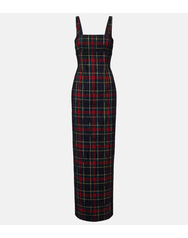 [해외직구] 26 FW 에밀리아윅스테드 Micheline 체크 맥시 드레스 TP581894891
