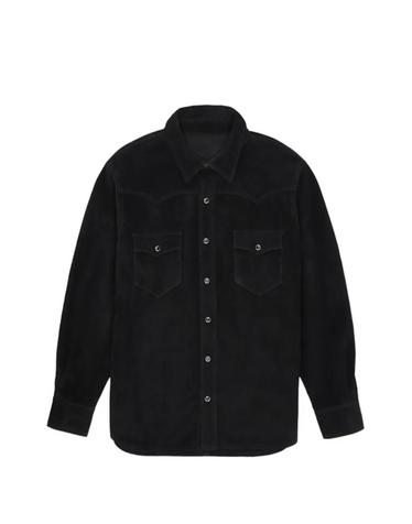 [해외직구] 26 FW 포르텔라 린다 스웨이드 셔츠 WLINDACRO01BLK TP457537241