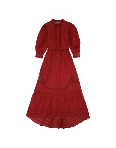[해외직구] 26 FW 포르텔라 Astrid lace trim asymmetric dress WASTRIDJA021CHR TP459230315