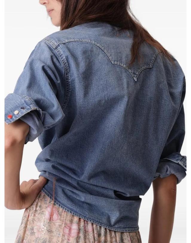 포르텔라 [해외직구] 26 FW 포르텔라 Redford western denim shirt WREDFORDDL795BLU TP459282937 착용컷