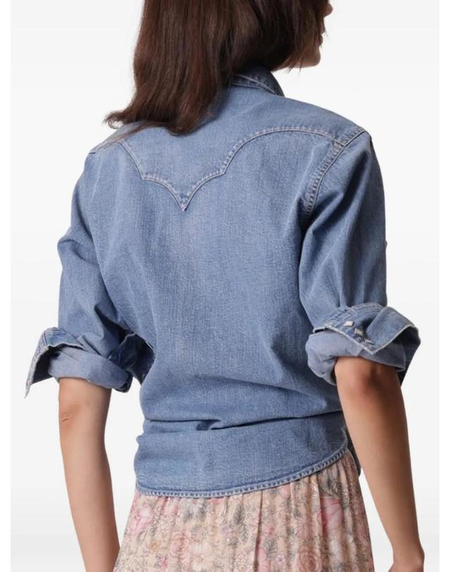 포르텔라 [해외직구] 26 FW 포르텔라 Redford western denim shirt WREDFORDDL795BLU TP459282937 착용컷
