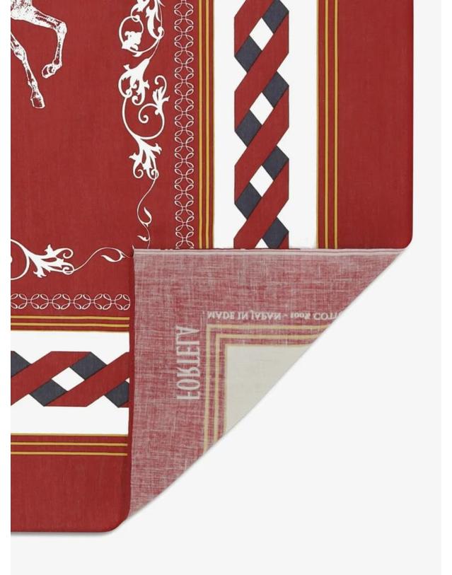 포르텔라 [해외직구] 26 FW 포르텔라 Spirit print bandana BANDANASPIRITRED TP459440530 착용컷
