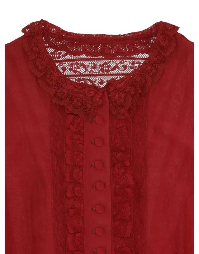 포르텔라 [해외직구] 26 FW 포르텔라 Astrid lace trim asymmetric dress WASTRIDJA021CHR TP459230315 착용컷