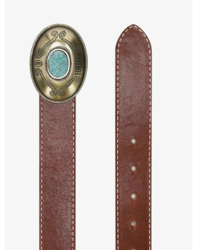 포르텔라 [해외직구] 26 FW 포르텔라 Tate logo buckle belt TATELO001BRW TP459236127 착용컷