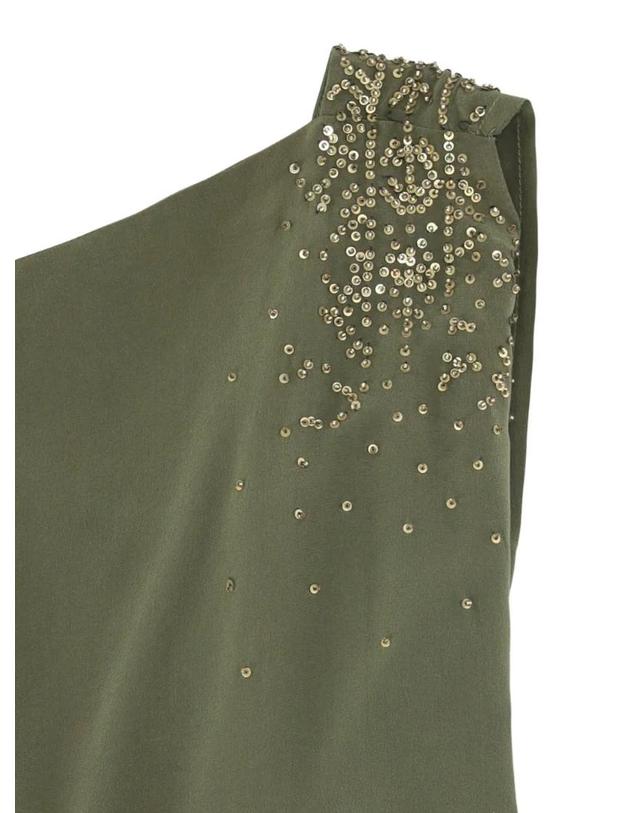 포르텔라 [해외직구] 26 FW 포르텔라 아주라 비즈 자수 실크 드레스 WAZURAJA016GRE TP458390515 착용컷