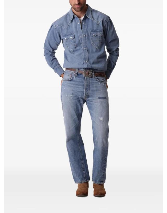 포르텔라 [해외직구] 26 FW 포르텔라 Redford denim shirt REDFORDDL795BLU TP459375457 착용컷
