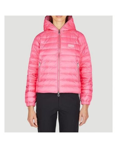 [해외직구] 26 FW 듀베티카 카로마 Caroma 로고 패치 퀼트 풀 집업 패딩 자켓 핑크 VDDJ90231K0001 PKD