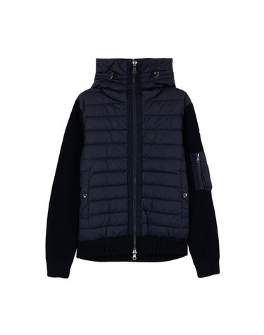 몽클레르 남성 TRICOT 패딩 울 후드 가디건 NAVY 9B50800 A9340 777