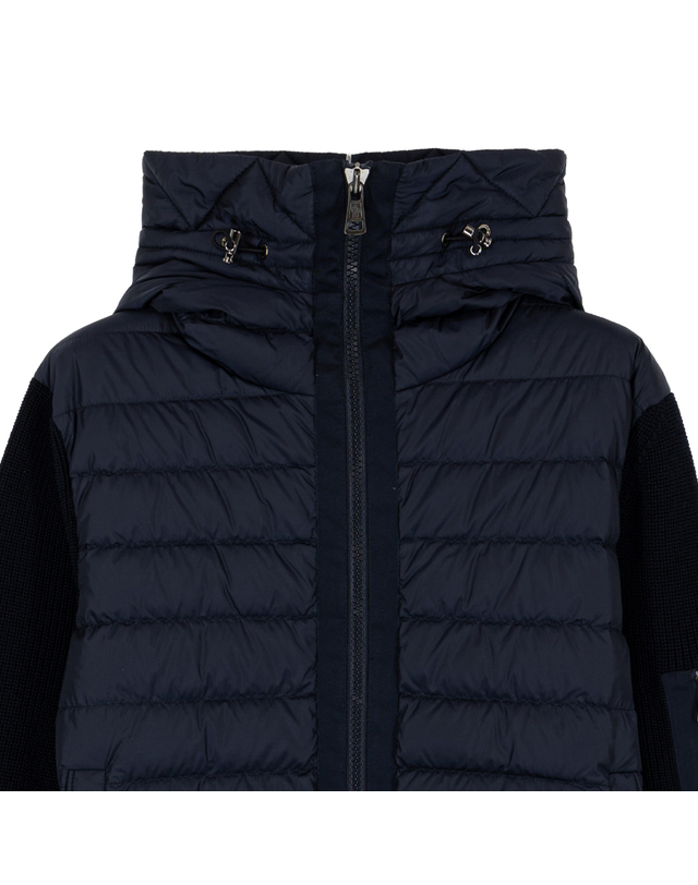 몽클레어 몽클레르 남성 TRICOT 패딩 울 후드 가디건 NAVY 9B50800 A9340 777 착용컷