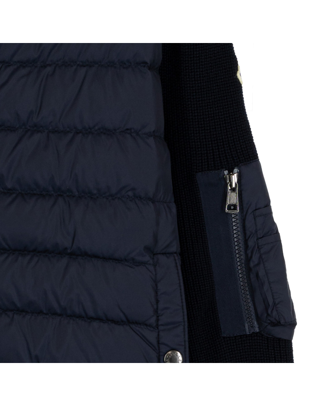 몽클레어 몽클레르 남성 TRICOT 패딩 울 후드 가디건 NAVY 9B50800 A9340 777 착용컷