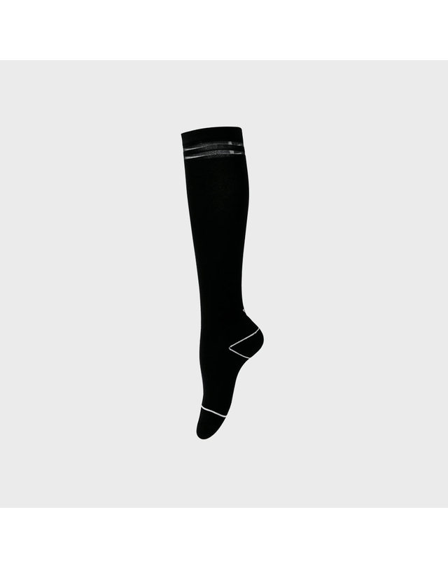 크리브나인 스트라이프 니삭스(블랙) 네이비 착용컷