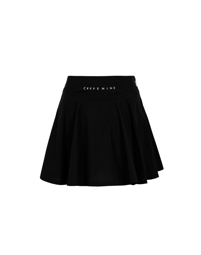 크리브나인 이중 벌룬스커트(블랙) 착용컷
