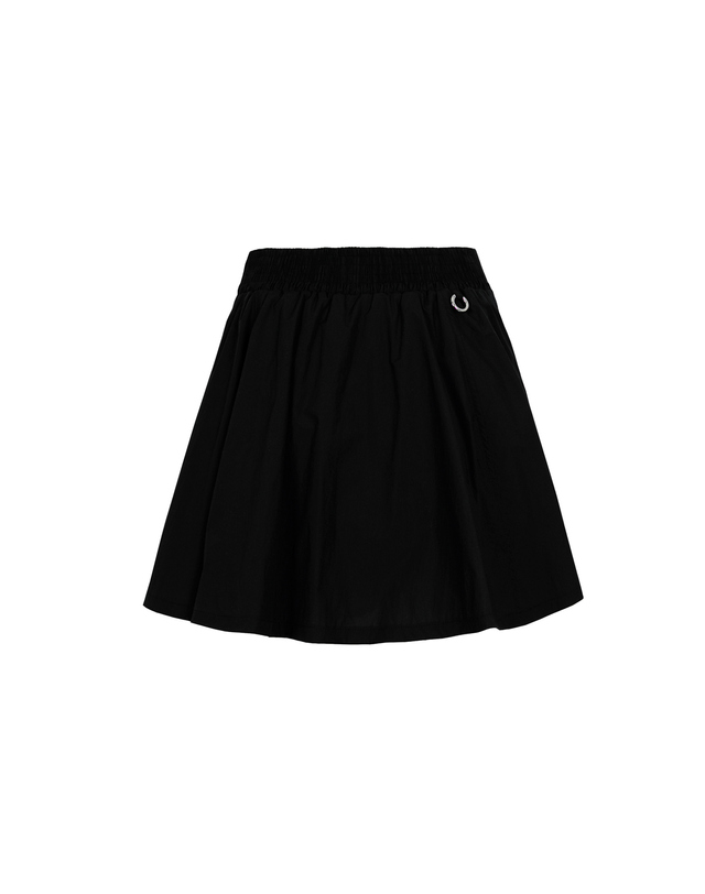 크리브나인 이중 벌룬스커트(블랙) 착용컷