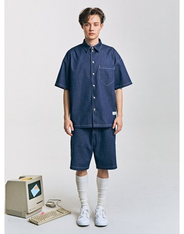 LYOCELL DENIM SNAP FRONT SHIRT