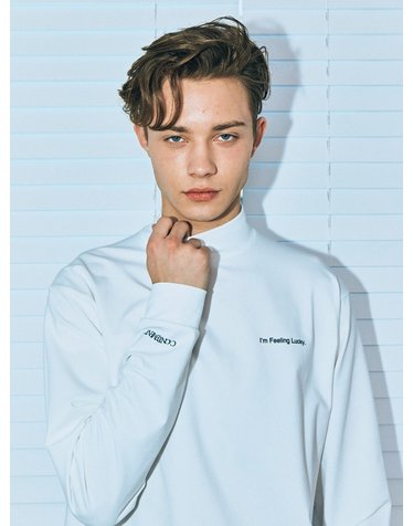 ‘I’m Feeling Lucky’ MOCK NECK T-SHIRT