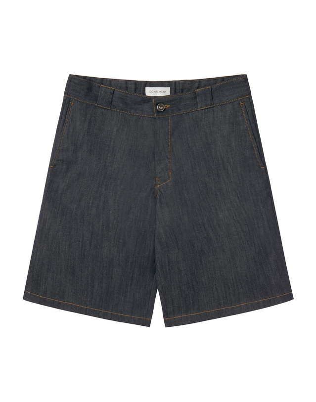 컨티먼트 LYOCELL DENIM LOOSE FIT SHORTS 착용컷