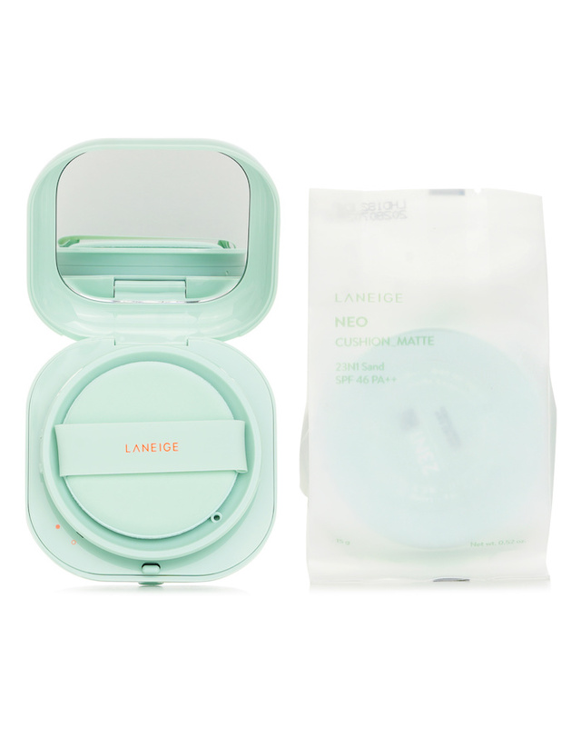 라네즈 라네즈 네오 쿠션 매트 S46 P+ 23N1 샌드 15g + 15g 리필 30g 착용컷