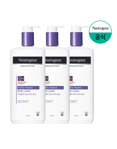 [뉴트로지나] 비져블리 리뉴 바디 로션 450ml x3