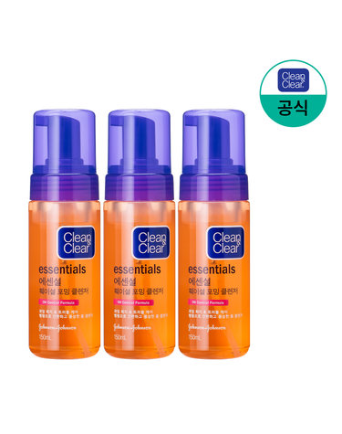 [클린앤클리어]에센셜 훼이셜 포밍 클렌저 150ml x3