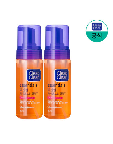 [클린앤클리어] 에센셜 훼이셜 포밍 클렌저 150ml x2