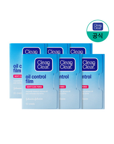 [클린앤클리어] 오일 컨트롤 필름 60매입 x6
