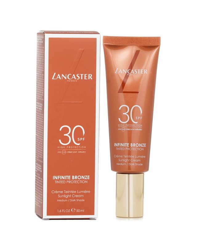 랑카스터 랑카스터 무한 브론즈 썬라이트 크림 SF 30 중/다크 쉐이드 50ml 착용컷