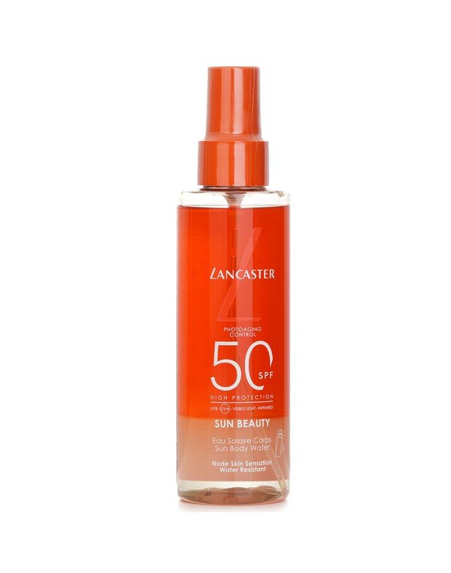 랑카스터 랑카스터 썬 뷰티 선 뷰티 선 바디 워터 SF 50 150ml 착용컷