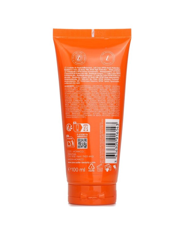 랑카스터 랑카스터 썬 뷰티 선 뷰티 바디 밀크 S 30 100ml 착용컷