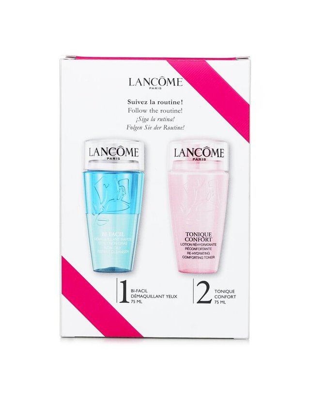 랑콤 랑콤 마이 클렌징 머스트 해브 세트: 바이파실 75ml + 컨포르 토닉 75ml 2pcs 착용컷
