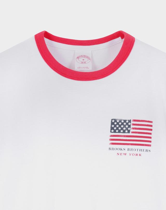 브룩스브라더스 아메리카 그래픽 티셔츠 (화이트) (BBNPMM9847AFM) 착용컷