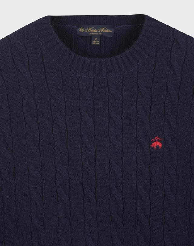 브룩스브라더스 [Online Exclusive] 셔틀랜드 케이블 풀오버 (네이비) (BBWRMOF410) 착용컷