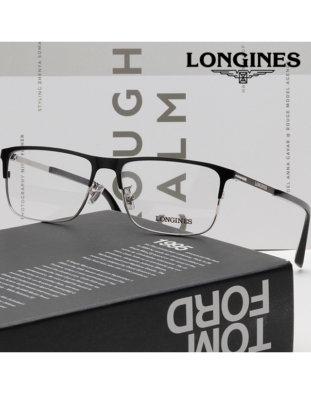 론진 론진 안경테 LG5005H 002 사각 빅사이즈 명품 착용컷