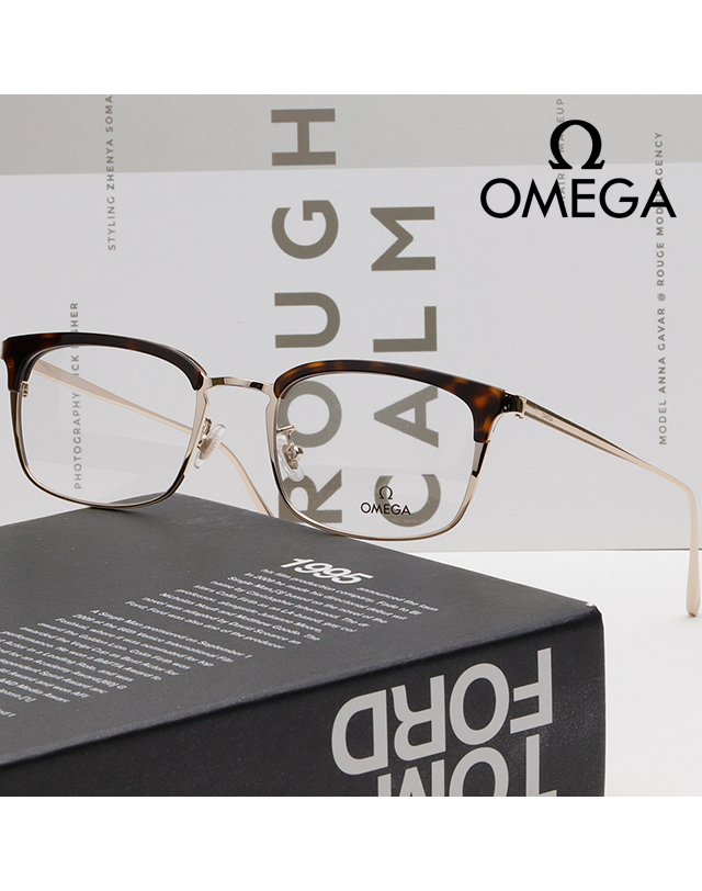 오메가 오메가 안경테 OM5010H 052 하금테 명품 레트로 착용컷